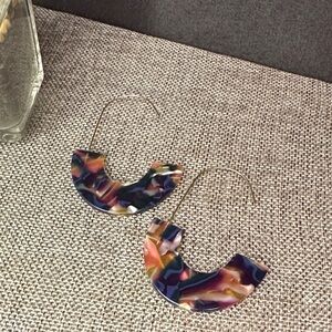 Abstract Multicolor Earrings